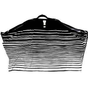 Chico's Top Womens S/M Tunic Dolman 3/4 Sleeve Poly Spandex Slit Shoulder Ombre